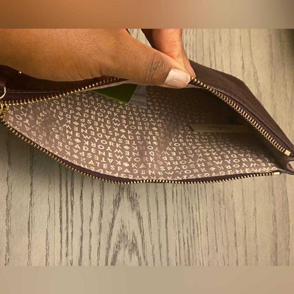 Kate Spade Plum Calfskin Clutch Bag - Picture 7 of 10